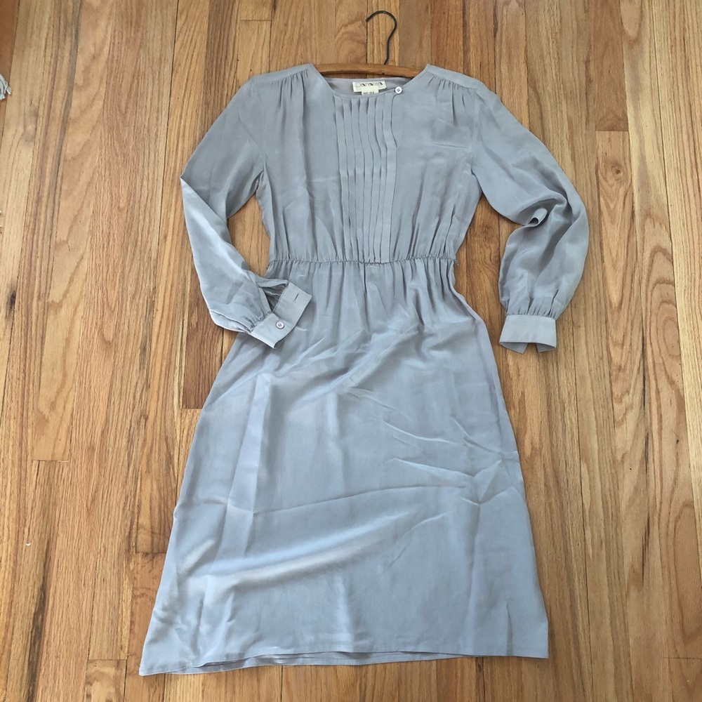 Vintage silk gray Panacea dress | Size 4